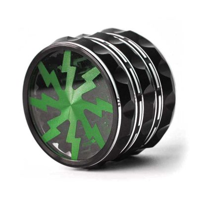 65mm 4pc Premium Aluminium Lightning Grinder - Green