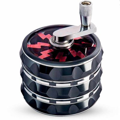65mm 4pc Mill-Top Lightning Grinder - Red